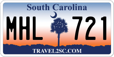 SC license plate MHL721