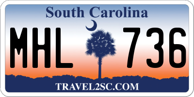 SC license plate MHL736
