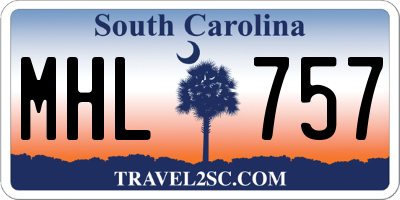 SC license plate MHL757