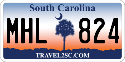 SC license plate MHL824