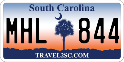 SC license plate MHL844