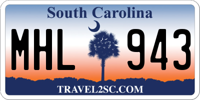 SC license plate MHL943