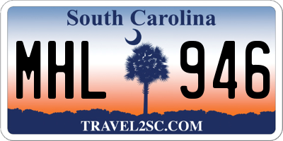 SC license plate MHL946