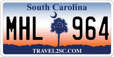 SC license plate MHL964