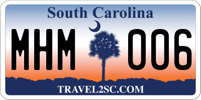 SC license plate MHM006