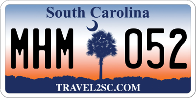 SC license plate MHM052