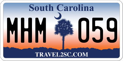SC license plate MHM059
