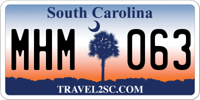 SC license plate MHM063