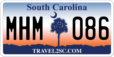 SC license plate MHM086