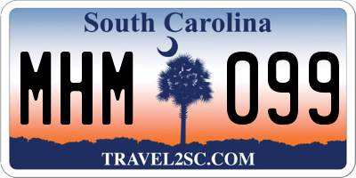 SC license plate MHM099