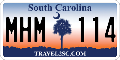 SC license plate MHM114
