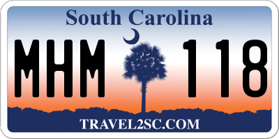 SC license plate MHM118