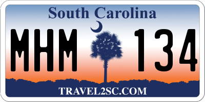 SC license plate MHM134