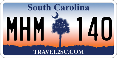 SC license plate MHM140