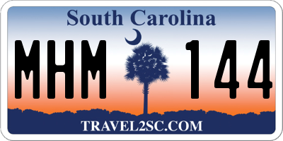 SC license plate MHM144