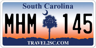 SC license plate MHM145