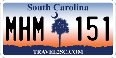 SC license plate MHM151