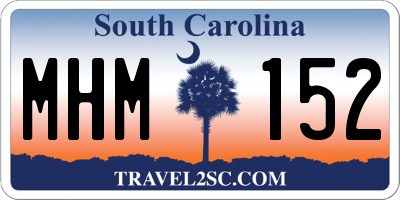 SC license plate MHM152