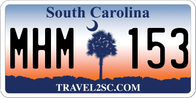 SC license plate MHM153