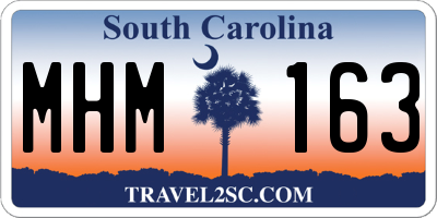 SC license plate MHM163