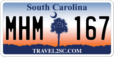SC license plate MHM167