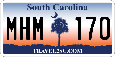 SC license plate MHM170