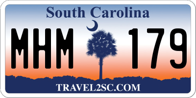 SC license plate MHM179