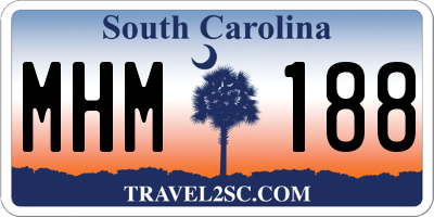 SC license plate MHM188