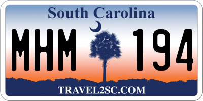 SC license plate MHM194