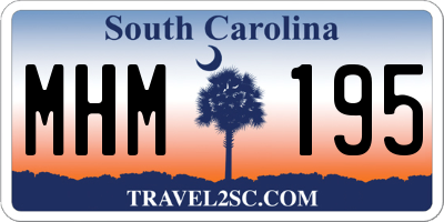 SC license plate MHM195