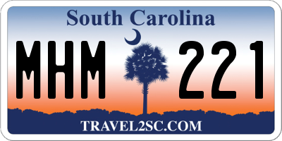SC license plate MHM221