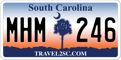 SC license plate MHM246