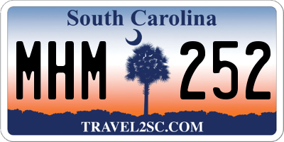 SC license plate MHM252