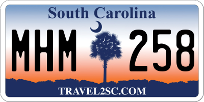 SC license plate MHM258