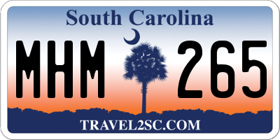 SC license plate MHM265