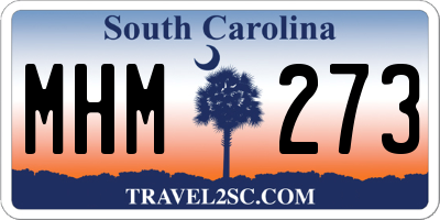 SC license plate MHM273