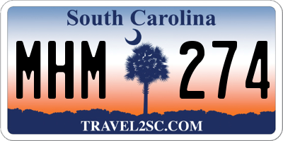 SC license plate MHM274