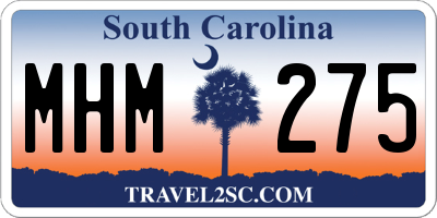 SC license plate MHM275