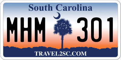 SC license plate MHM301