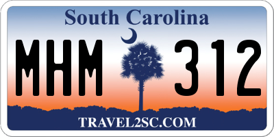 SC license plate MHM312