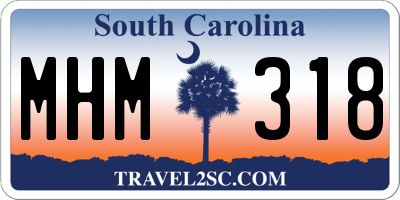 SC license plate MHM318