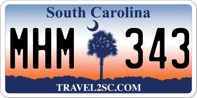 SC license plate MHM343