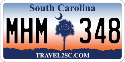 SC license plate MHM348