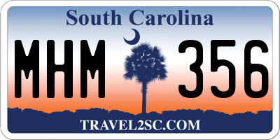 SC license plate MHM356