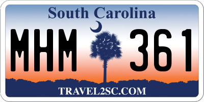 SC license plate MHM361