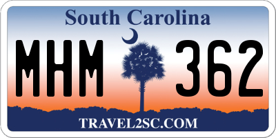 SC license plate MHM362