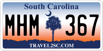 SC license plate MHM367
