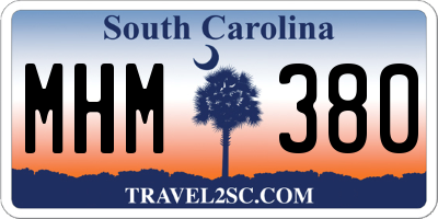 SC license plate MHM380