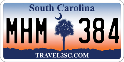 SC license plate MHM384