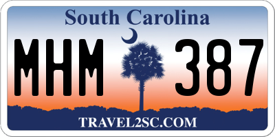 SC license plate MHM387